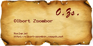 Olbort Zsombor névjegykártya